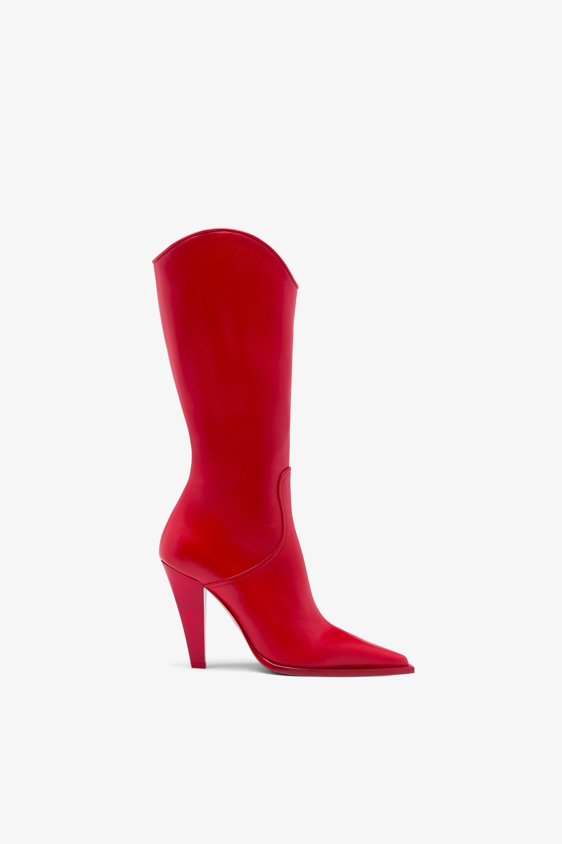 Bota de piel roja