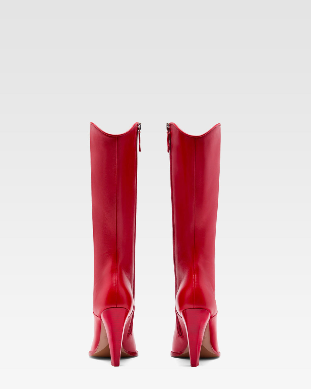 Red leather boot