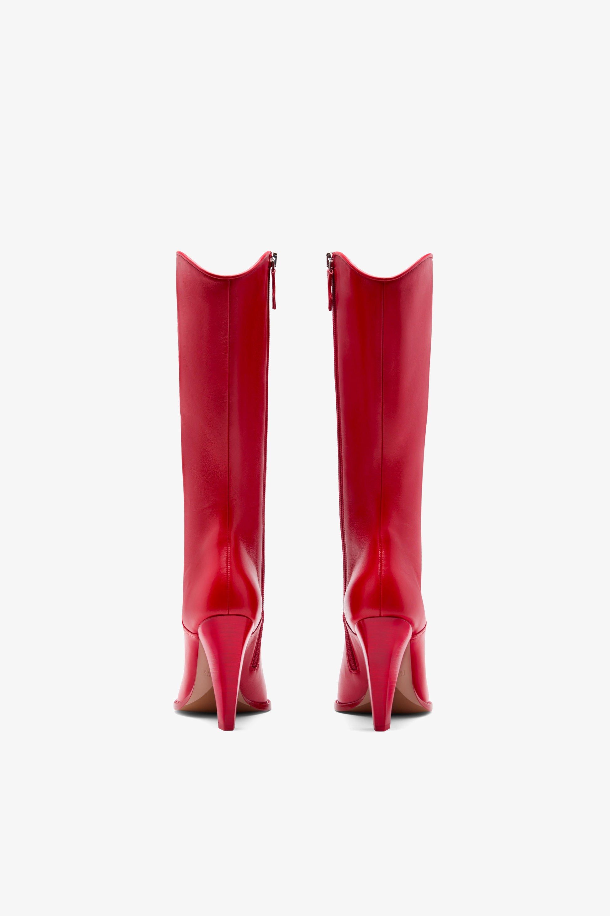 Red leather boot